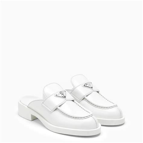 prada white mules|women's prada mules.